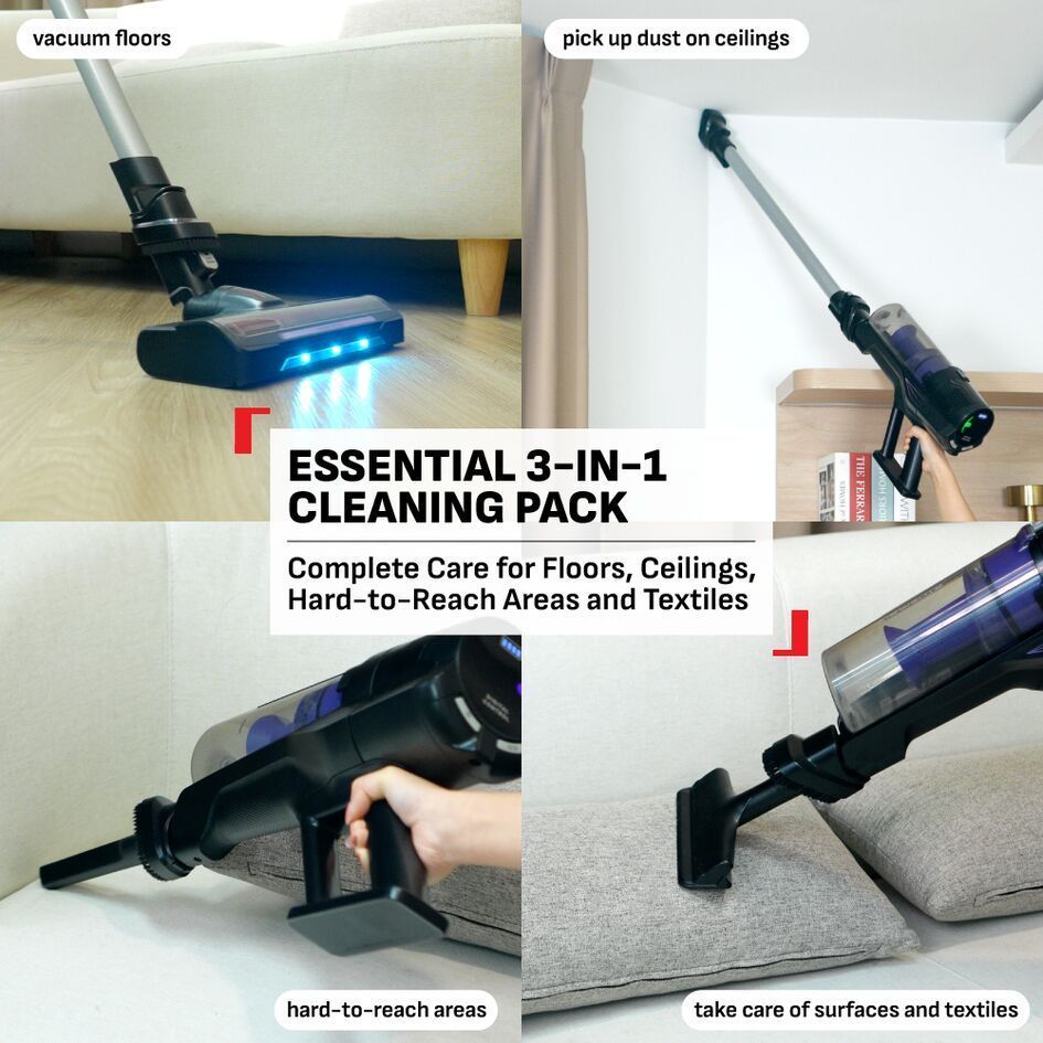 Tefal Xpert 5.80 Handstick Vacuum TY5A31 - 150W Power, 1.3KG Handheld Mode, 40 Mins Runtime