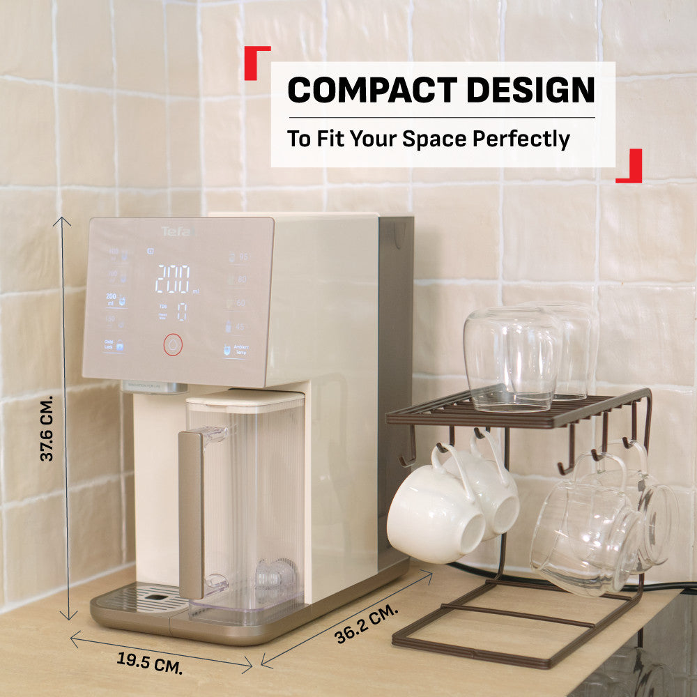 Tefal Pure Water Compact Water Dispenser BR453 / Filter XB143A - Child Lock, Instant Hot Water, Reverse Osmosis