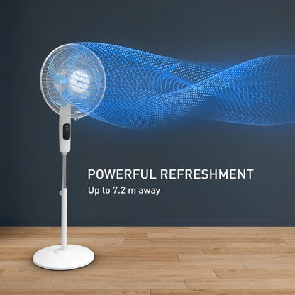 Tefal Turbo Silence DC Adjustable Stand Fan VF5450 - 16 Inch, 8 Speeds, Up to 7.2m Reach