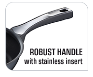 Robust handle with stainless insert